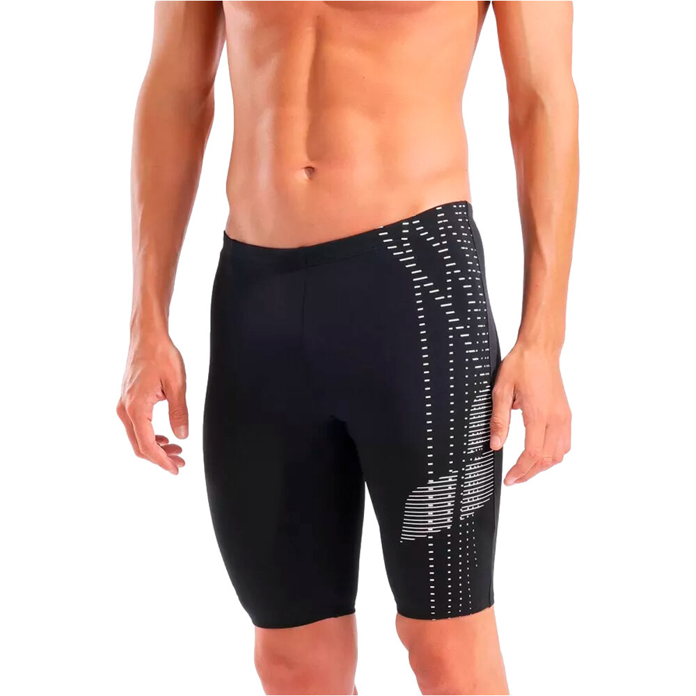 Asymmetrical bañador natación hombre Negro (100)