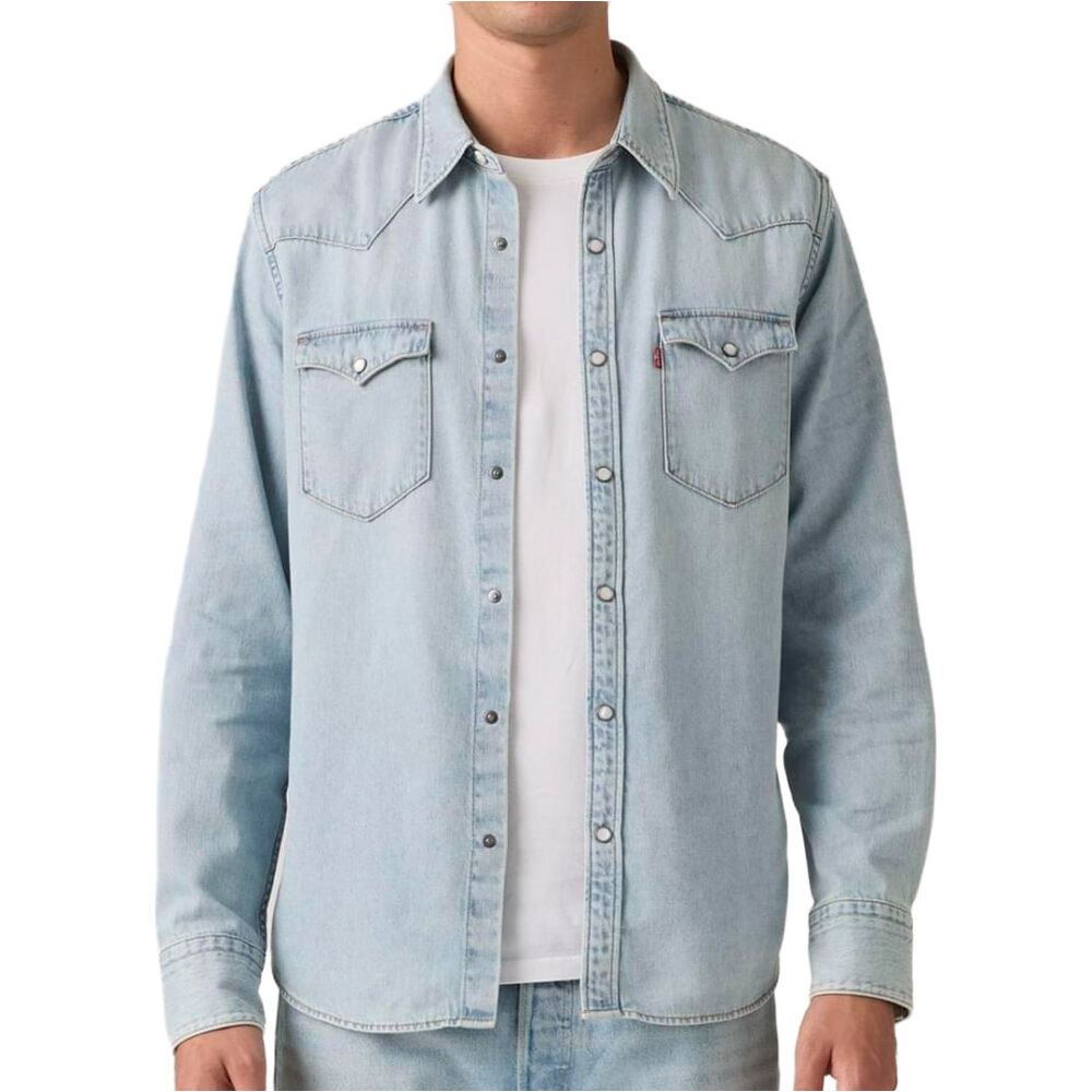 Barstow western standard camisa manga corta hombre Azul (M)