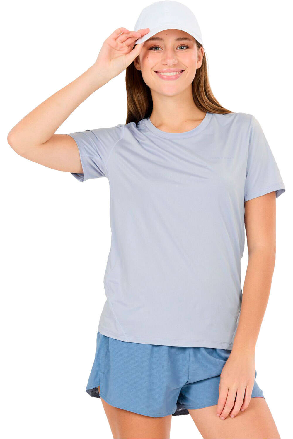 Nan camiseta entrenamiento manga corta mujer Azul (38)