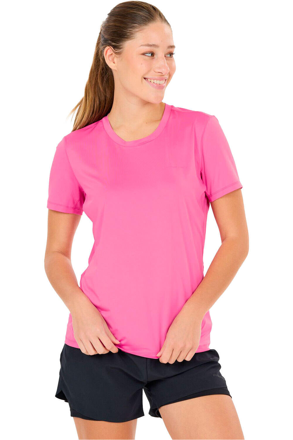 Nan camiseta entrenamiento manga corta mujer Rosa (42)
