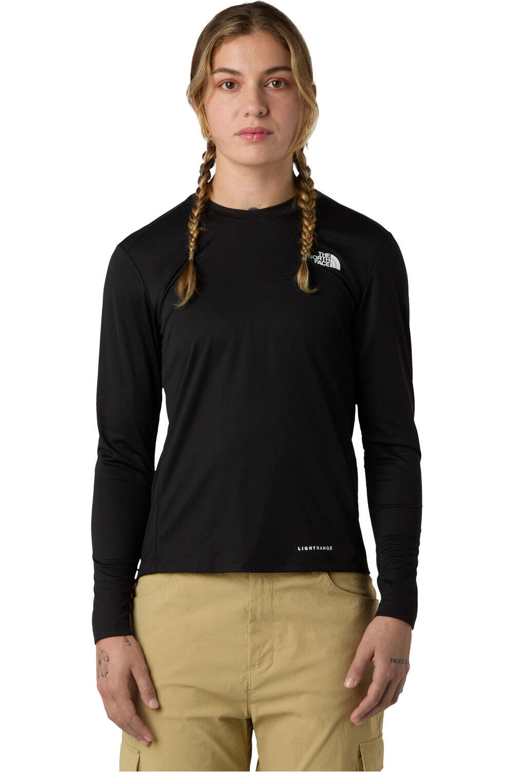Shadow camiseta montaña manga larga mujer Beige (L)