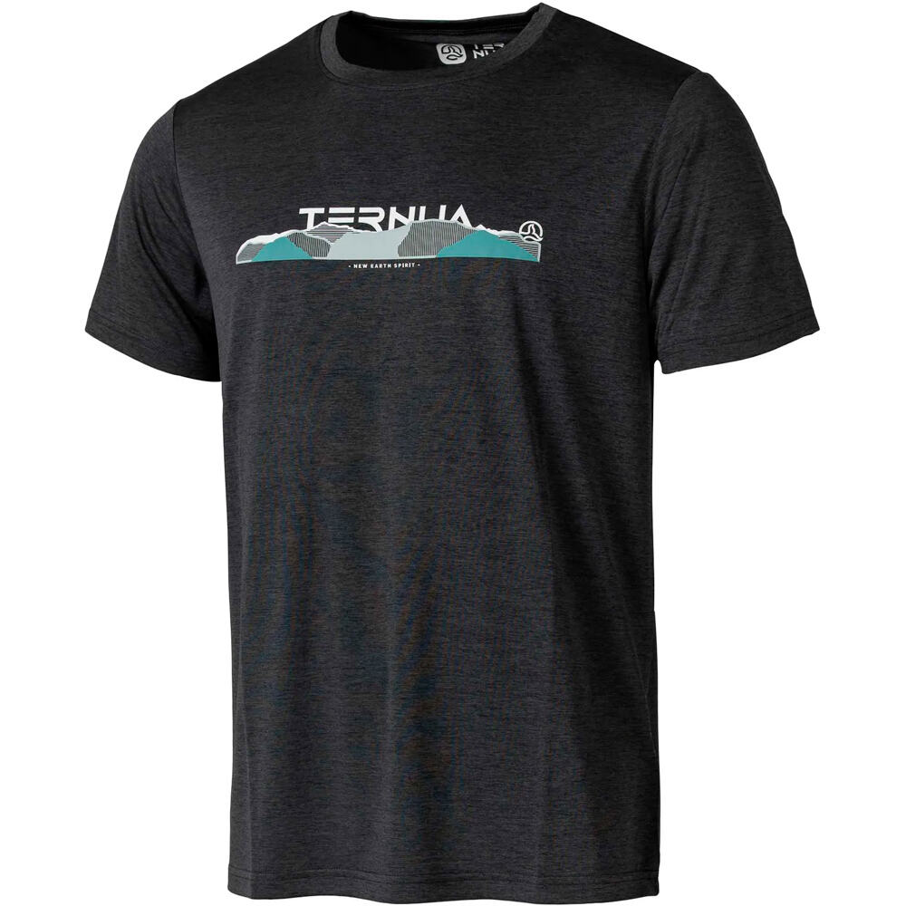 Anning camiseta montaña manga corta hombre Negro (S)