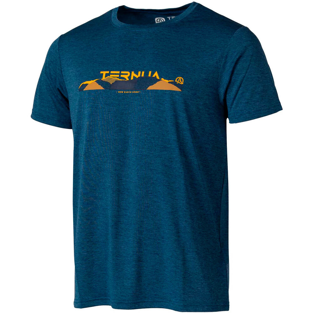 Anning camiseta montaña manga corta hombre Azul (L)