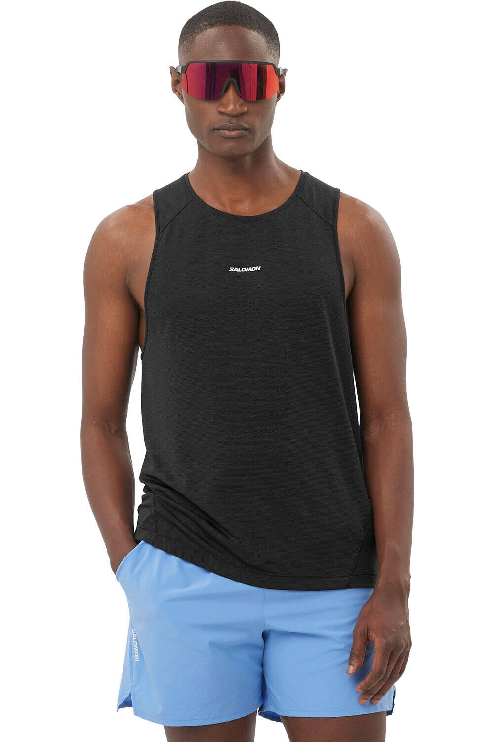 Shkout core camisetas trail running tirantes hombre Negro (XL)