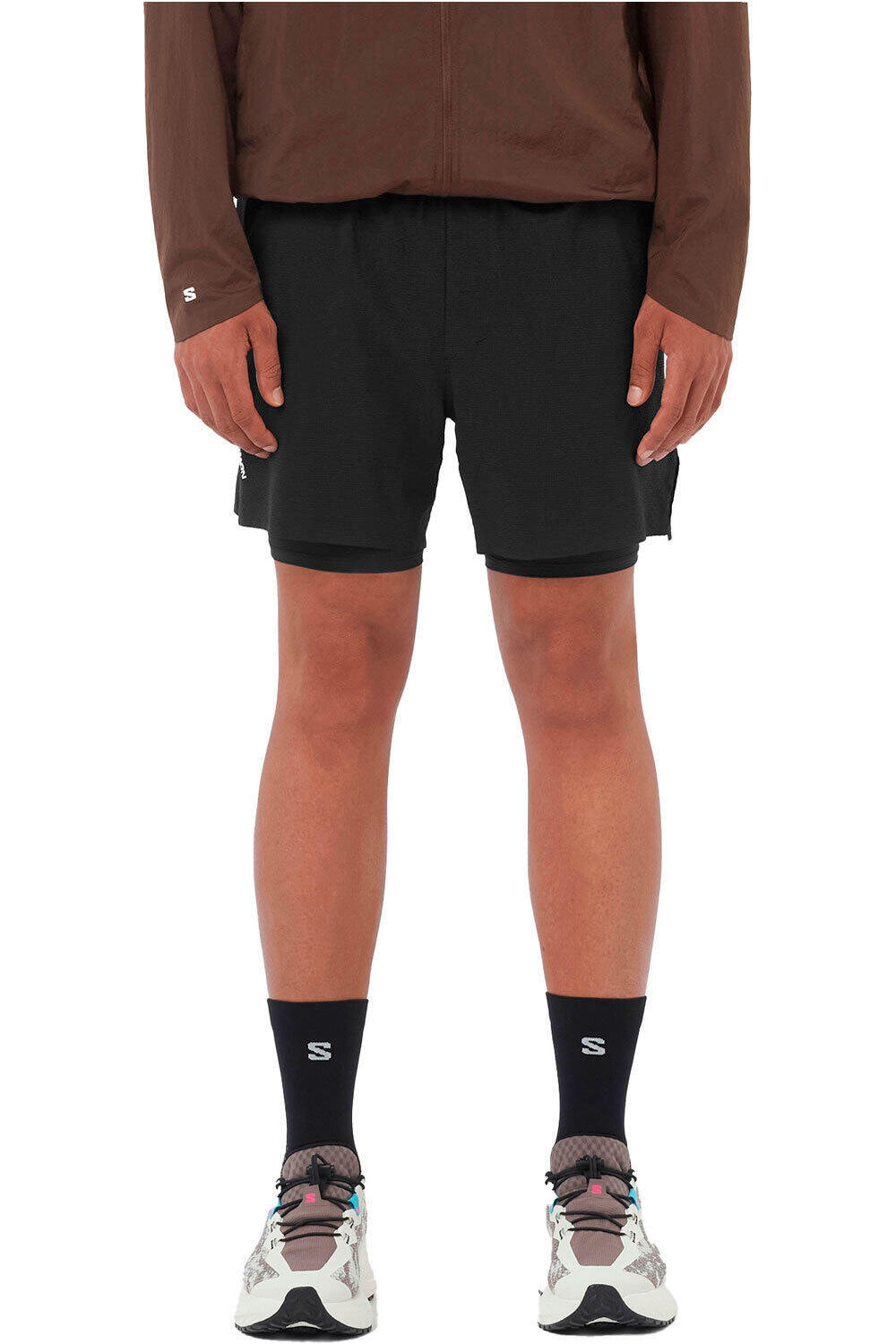 Sense aero 2in1 pantalón running hombre Negro