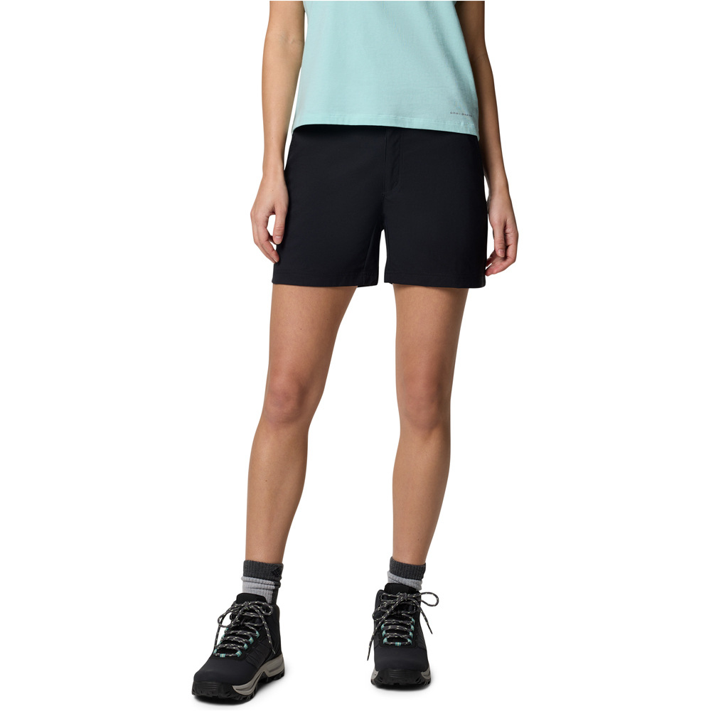 Leslie falls pantalón corto montaña mujer Negro (10)
