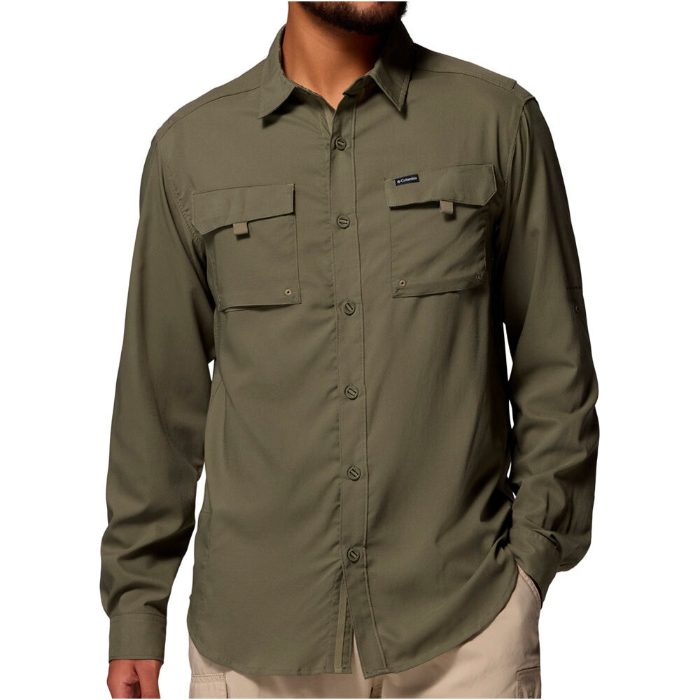 Silver ridge utility ii camisa montaña manga larga hombre Verde (S)