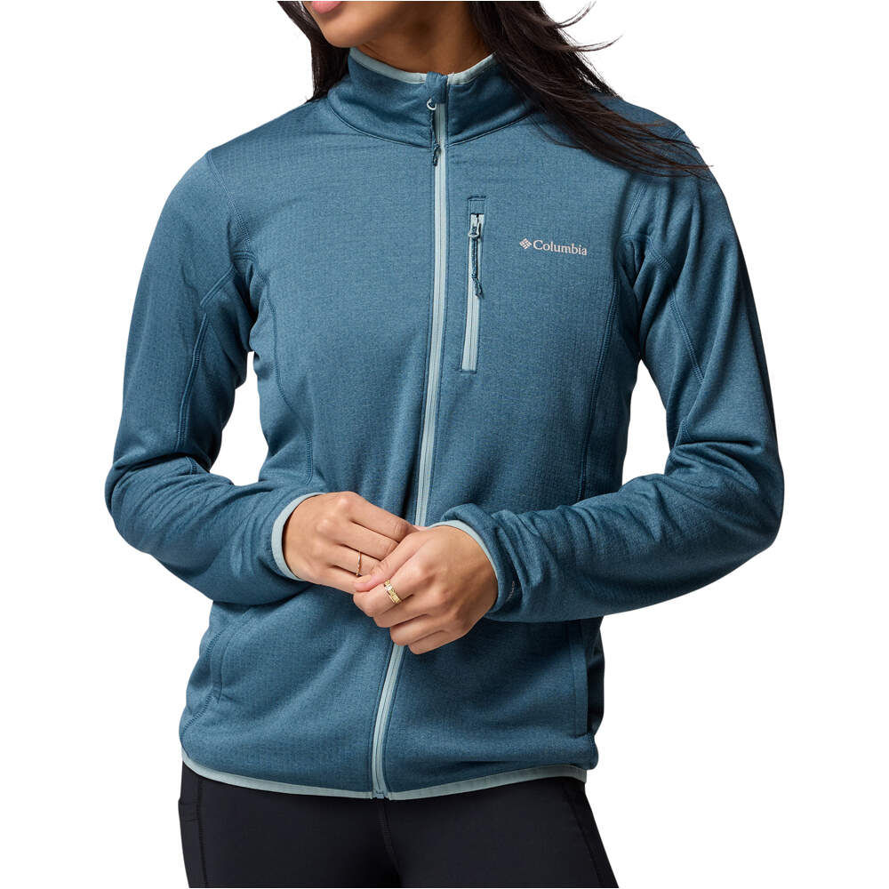 Essential hike grid forro polar mujer Marino (L)