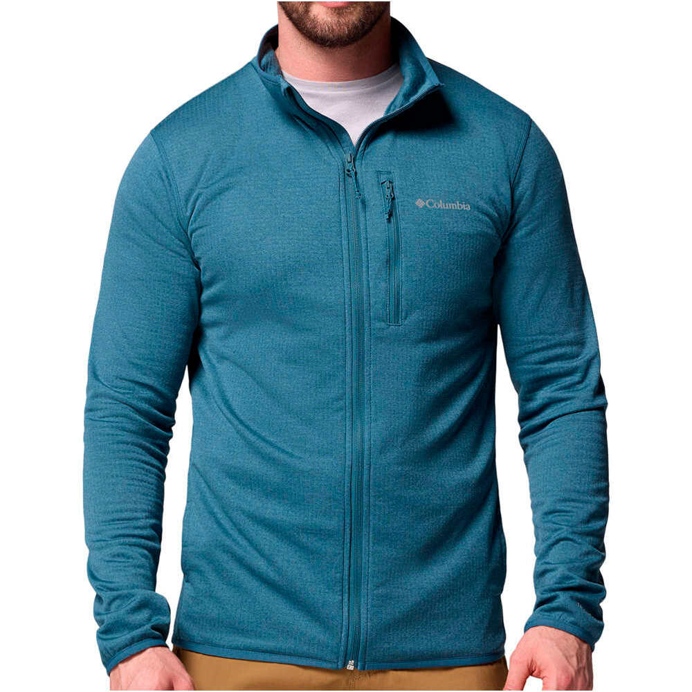 Essential hike grid chaqueta softshell hombre Azul (XL)