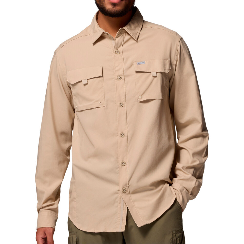 Silver ridge utility ii camisa montaña manga larga hombre Marron (L)