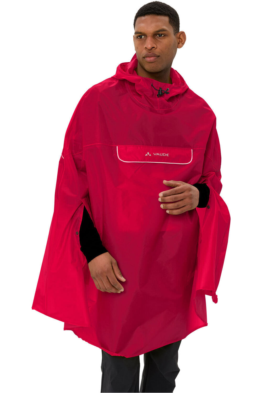 Valdipino poncho chaqueta impermeable ciclismo hombre Rojo (M)