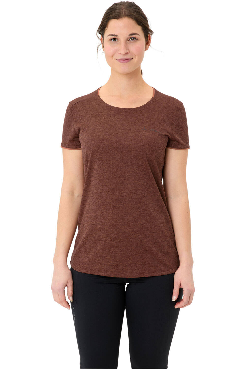 Essential camiseta montaña manga corta mujer Marron (36)