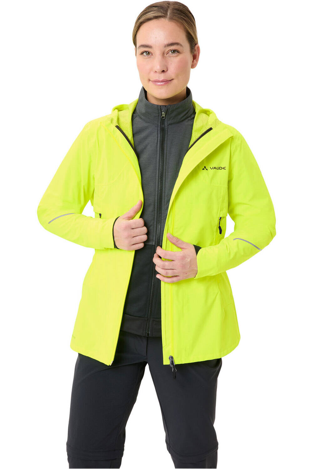 Yaras 3in1 cortavientos ciclismo mujer Amarillo (42)
