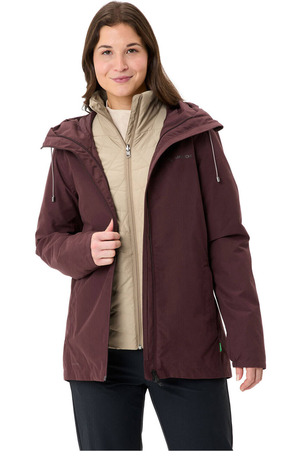 Mineo 3in1 chaqueta impermeable insulada mujer Marron (36)