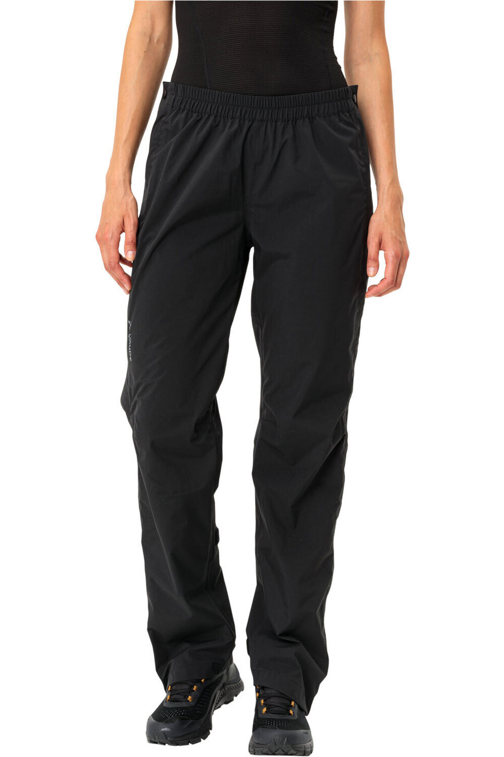 Yaras rain zip iv pantalón largo ciclismo mujer Negro (46)