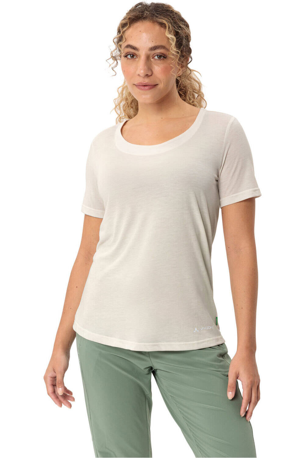 Skomer camiseta montaña manga corta mujer Beige (36)