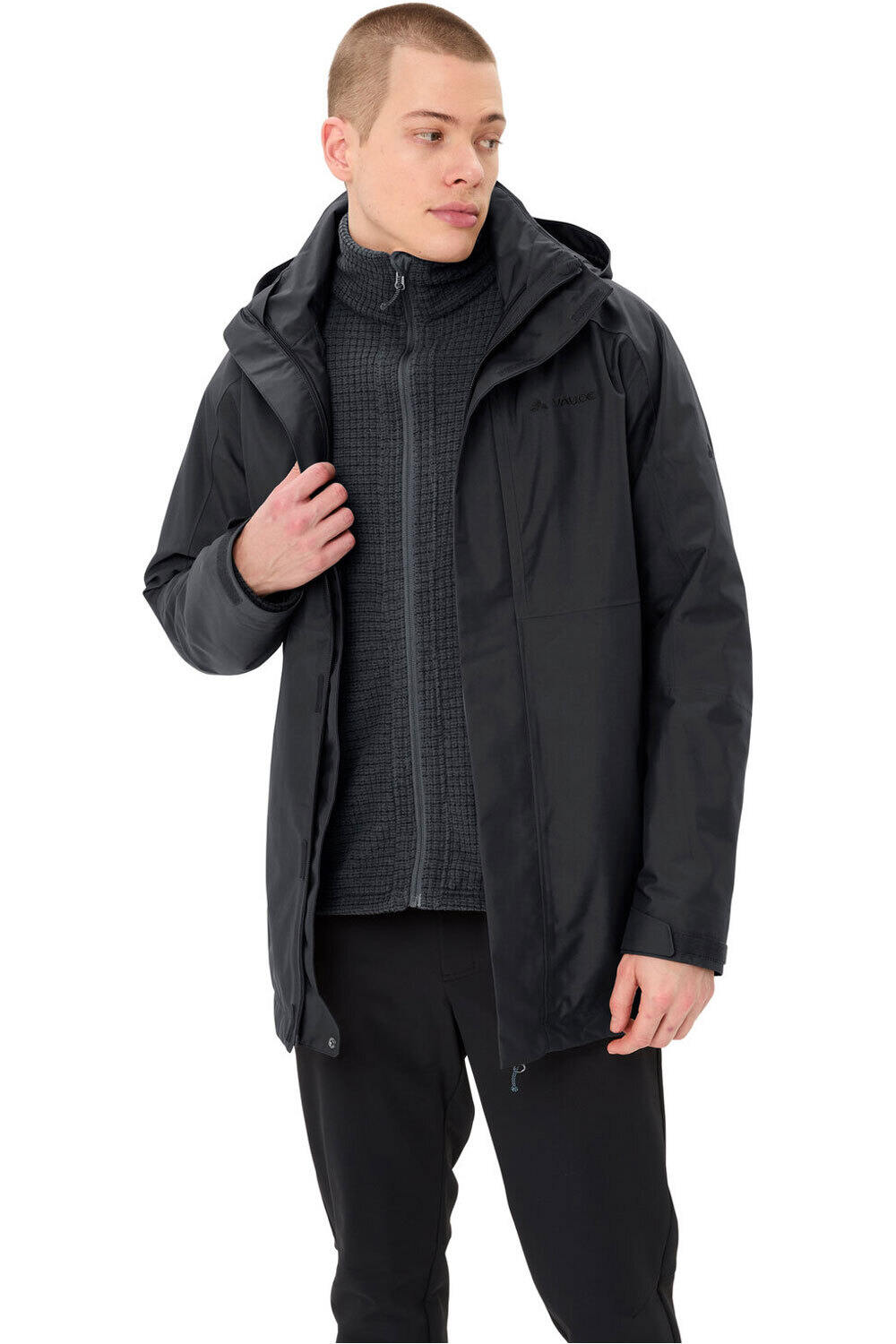 Idris 3in1 chaqueta impermeable insulada hombre Negro (S)