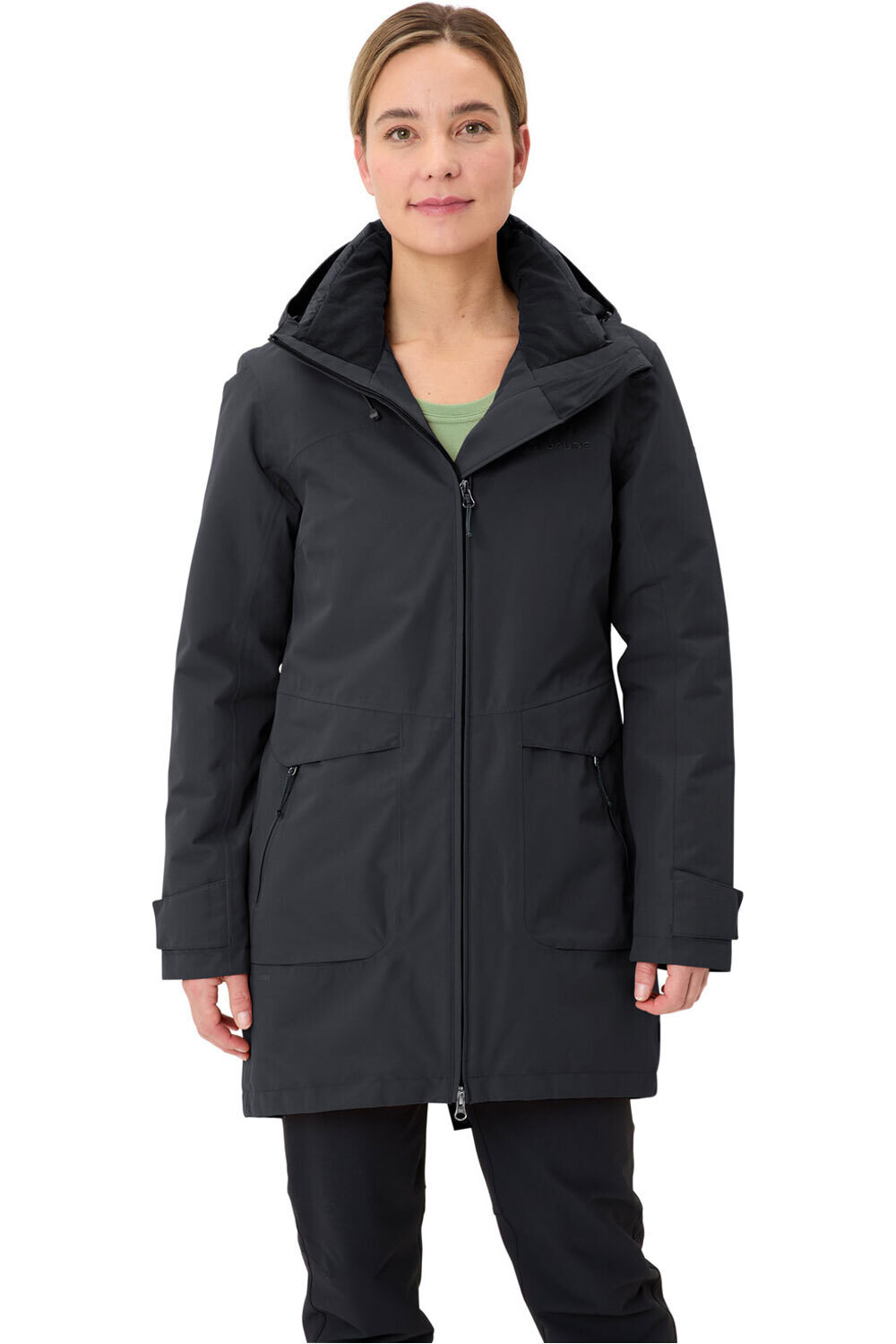 Skomer chaqueta impermeable insulada mujer Negro (44)