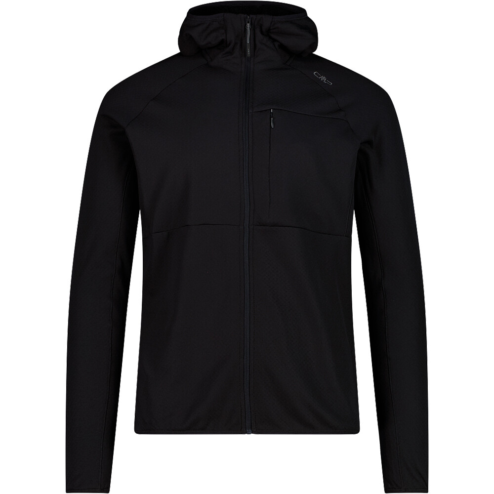 Man jacket fix hood forro polar hombre Negro (52)