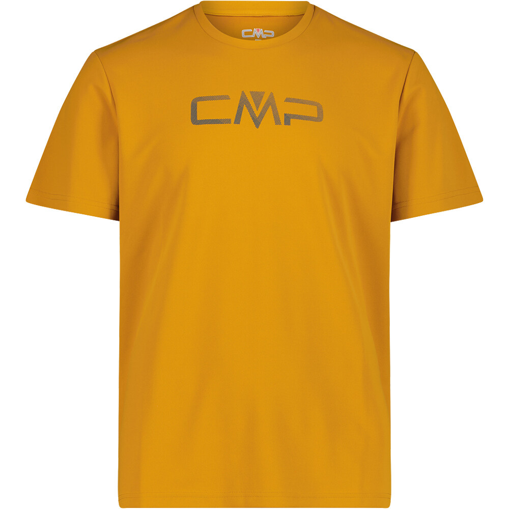Man co t-shirt camiseta montaña manga corta hombre Amarillo (52)