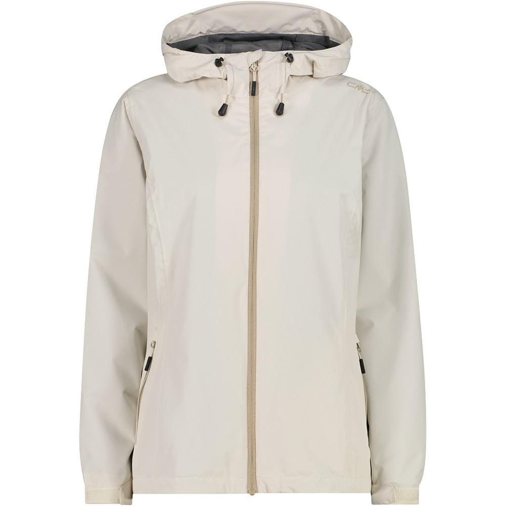 Woman jacket fix hood chaqueta impermeable mujer Blanco (36)