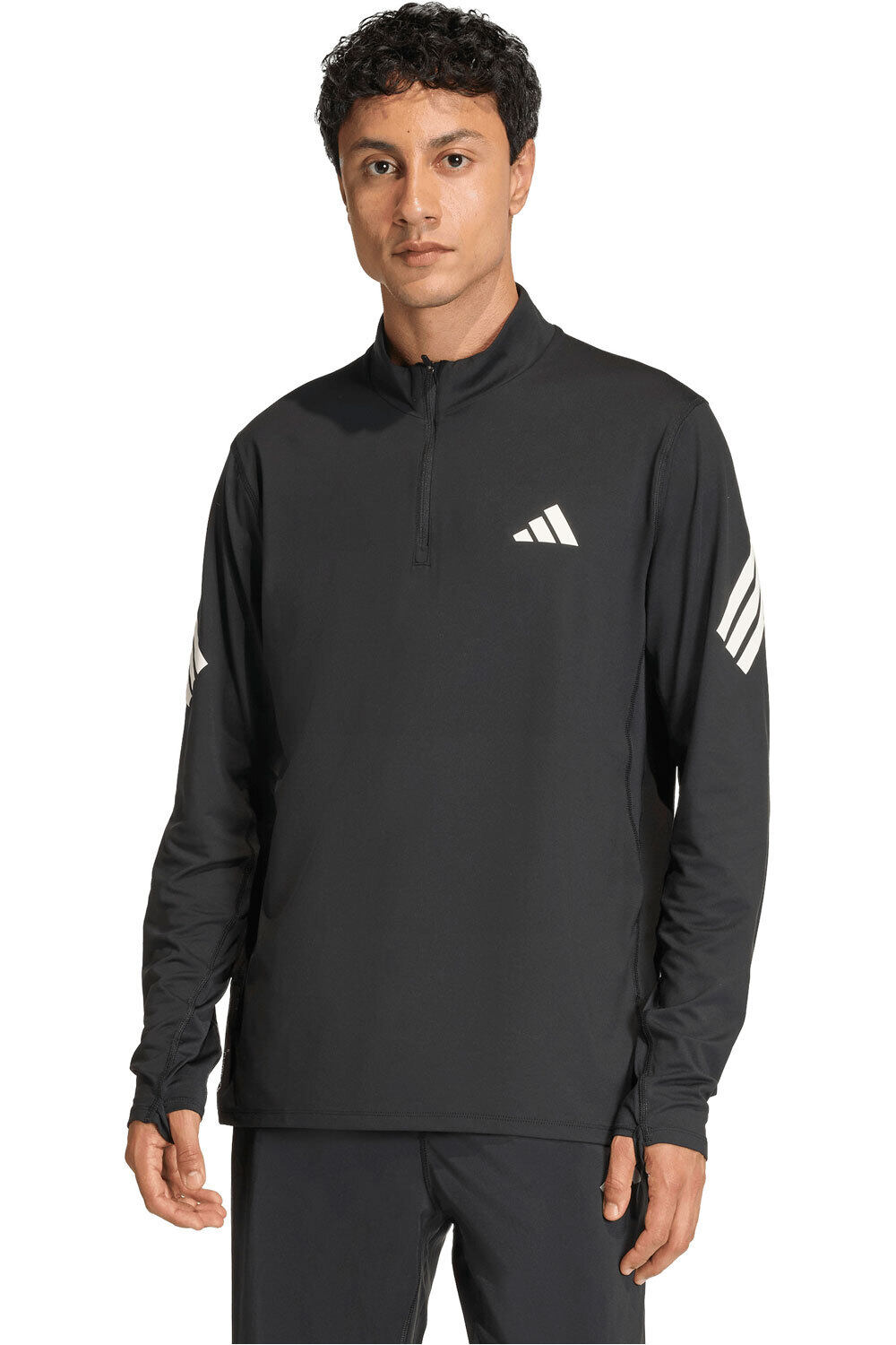 Sudadera con cremallera hasta el pecho adi365 Iconic Black Hombre