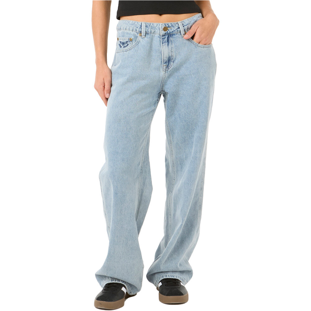 Aggie relaxed pantalón mujer Azul (29)