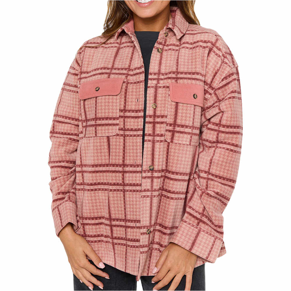 Pacific rider polar camisa manga larga mujer Granate (XXS)