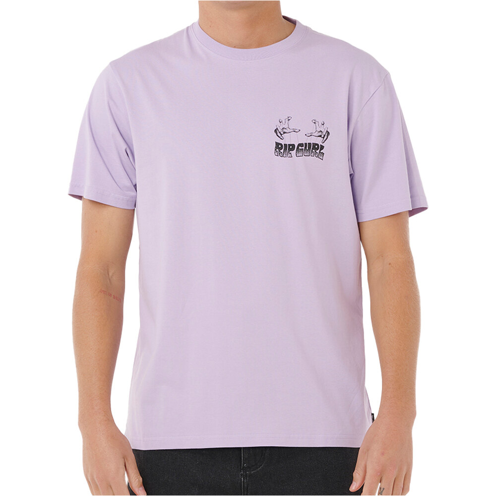 Surf trip camiseta manga corta hombre Lila