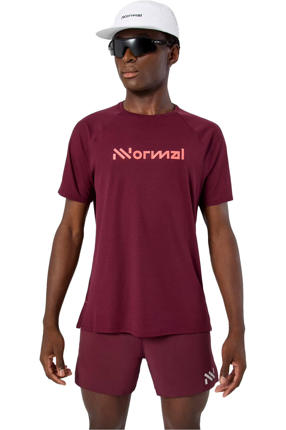 Race camisetas trail running manga corta hombre Granate (M)