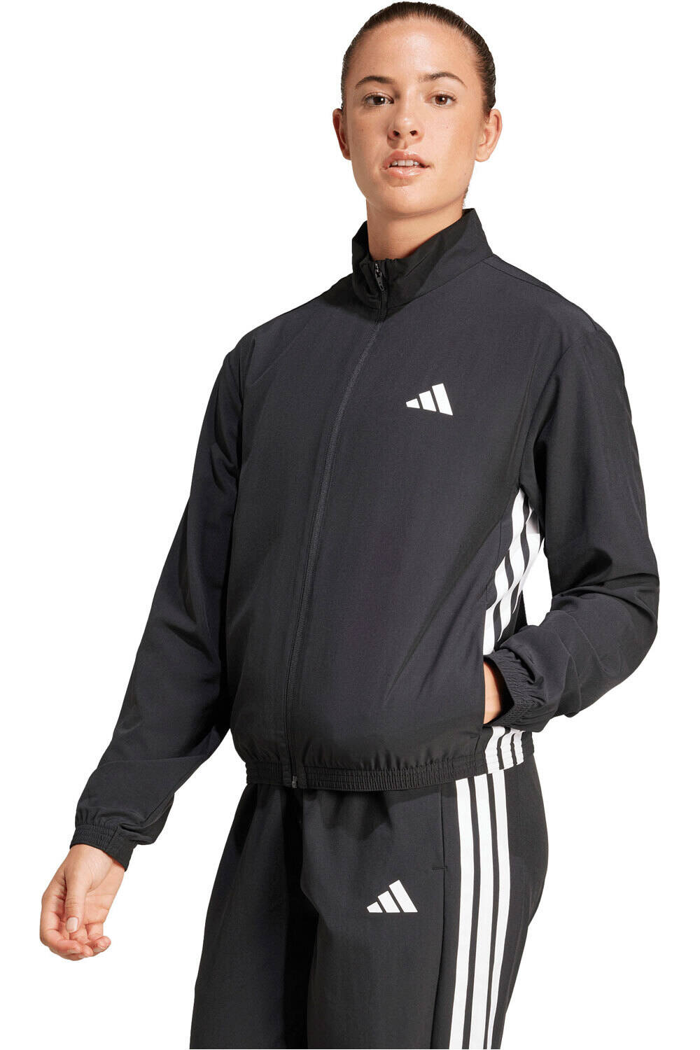 Adidas Mujer Negro Workout Essentials 3-Stripes Chándal S
