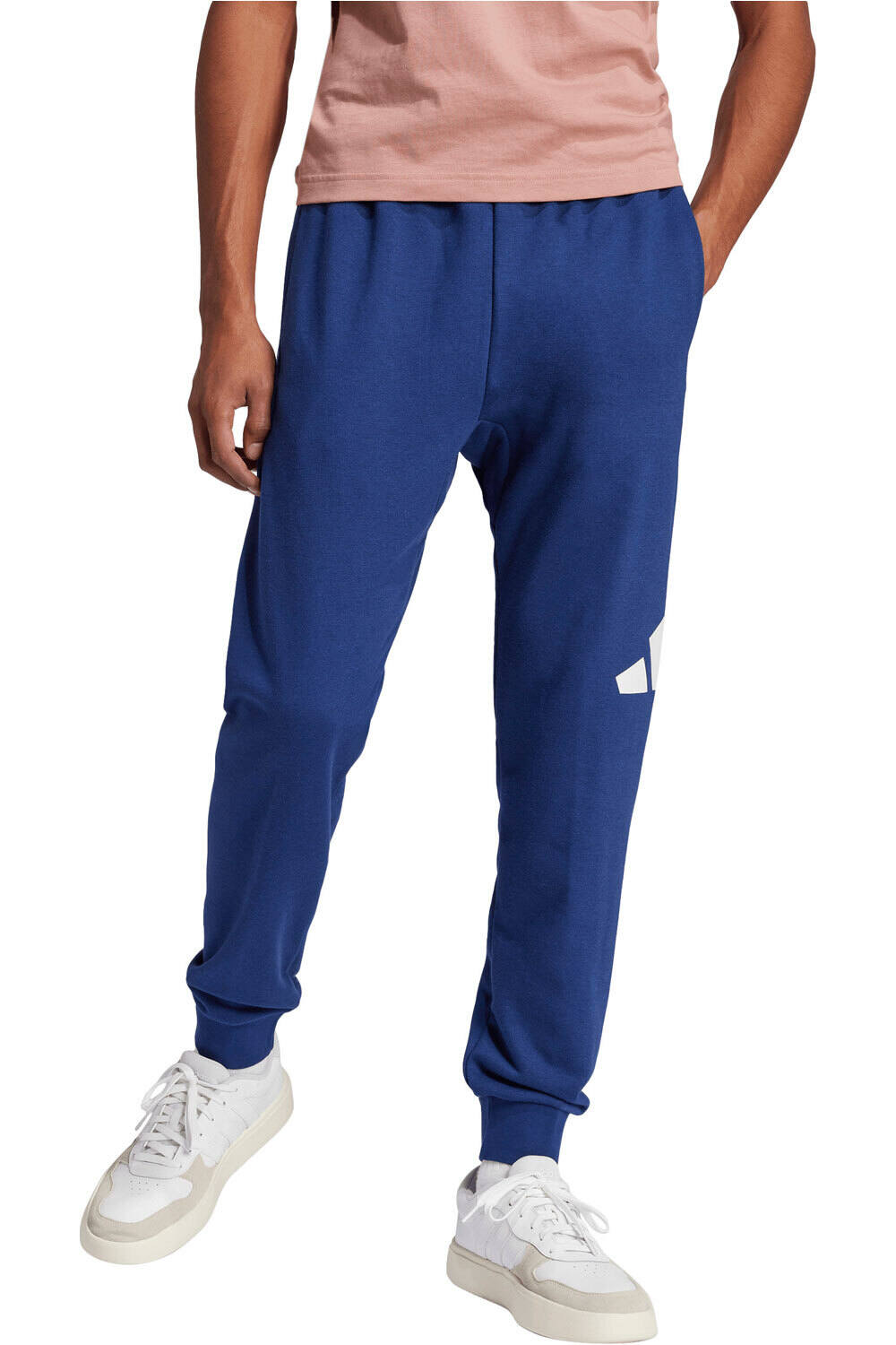 Essentials big logo french terry pantalón hombre Azul (M)