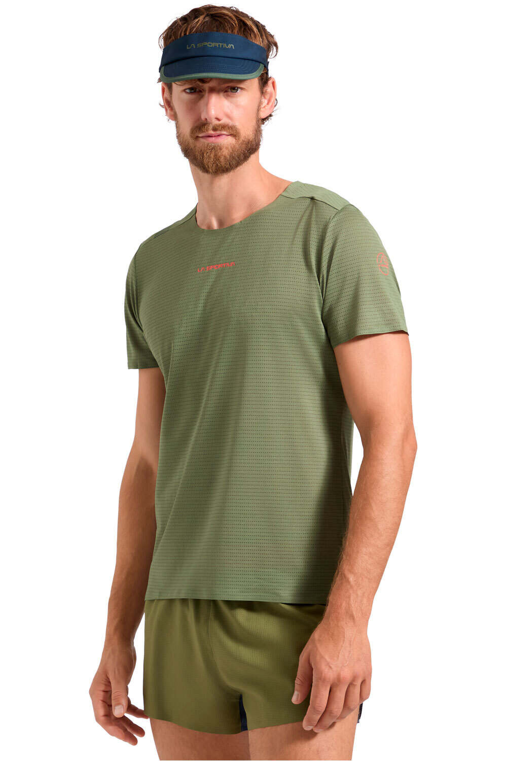 Pure camiseta técnica manga corta hombre Rojo