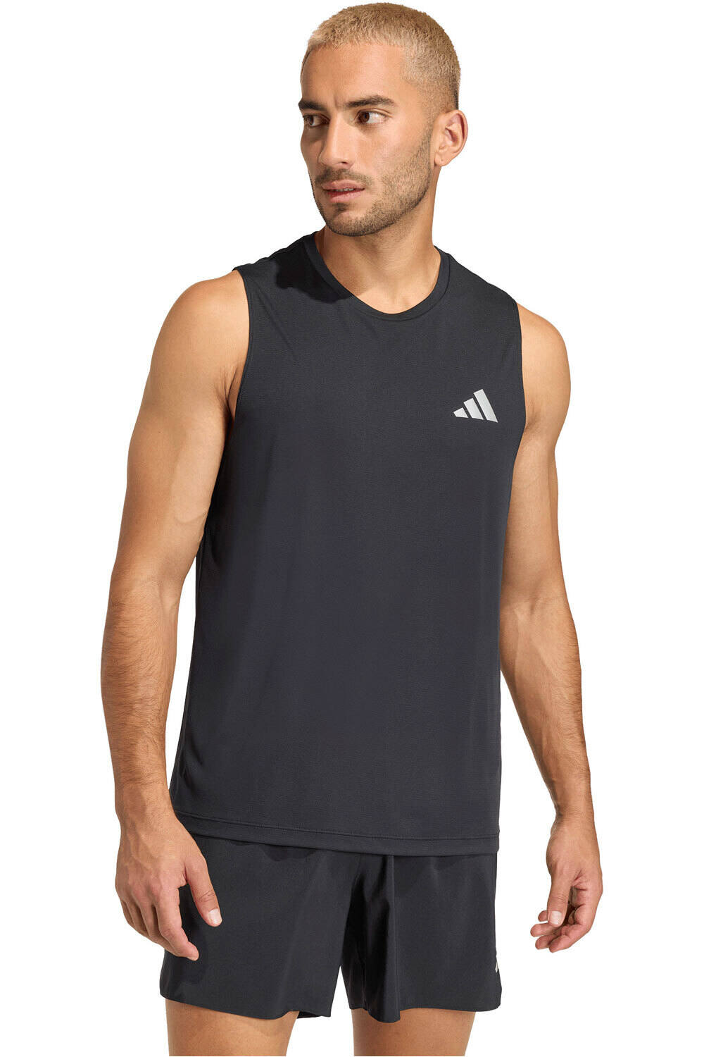 Run essentials camiseta entrenamiento tirantes hombre Negro (XL)
