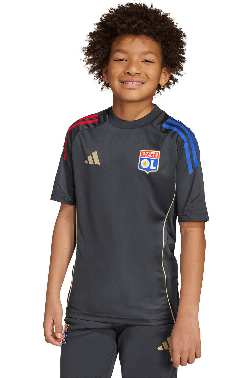 Adidas olympic de lyon 25/26 entrenamiento camiseta de fútbol oficiales niño