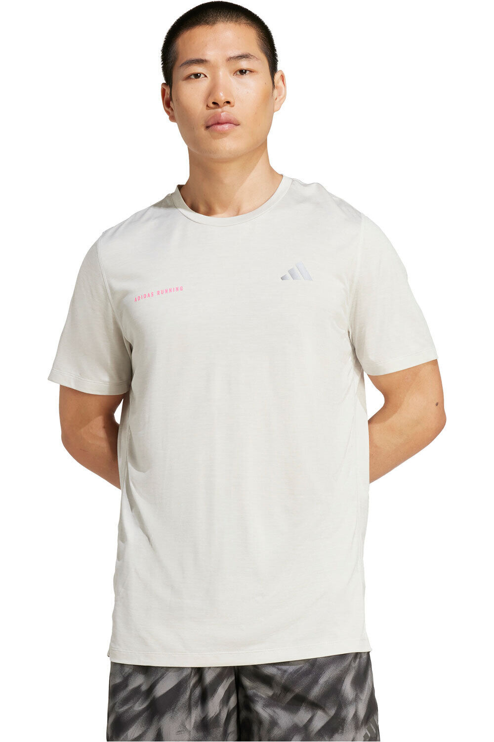 Own the run melange camiseta técnica manga corta hombre Gris (XL)