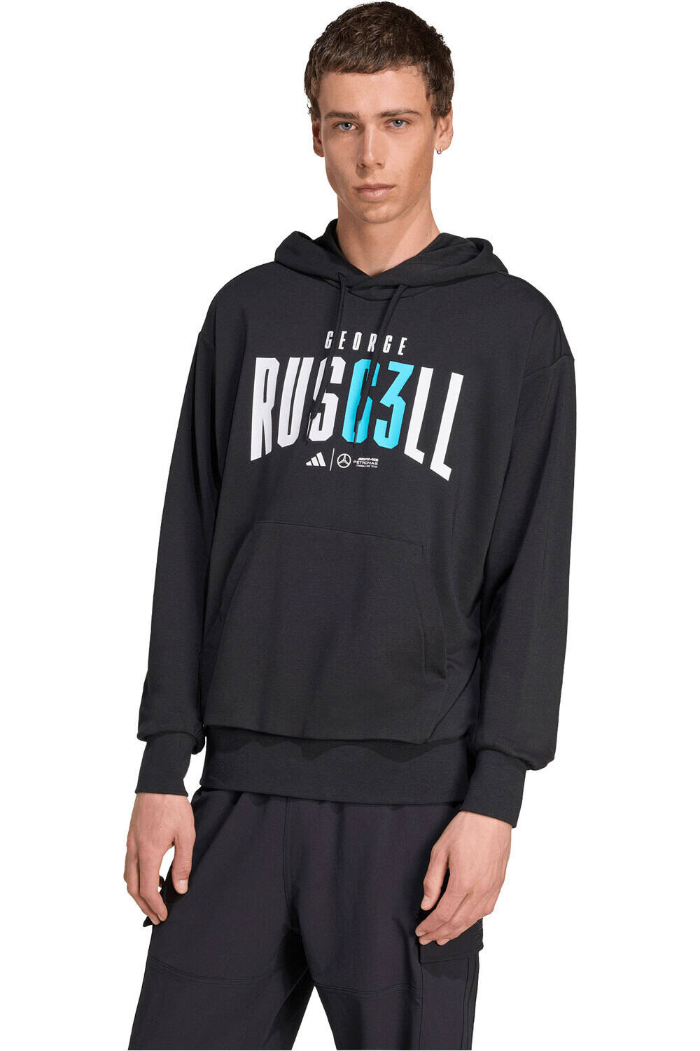 Mercedes - amg petronas formula one team george russell sudadera hombre Negro (XXXL)