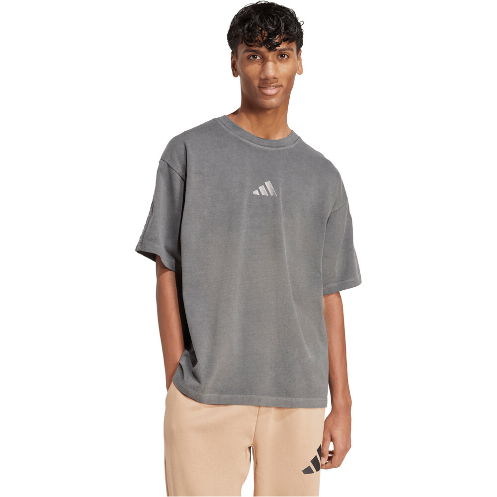 All szn washed camiseta manga corta hombre Negro (M)