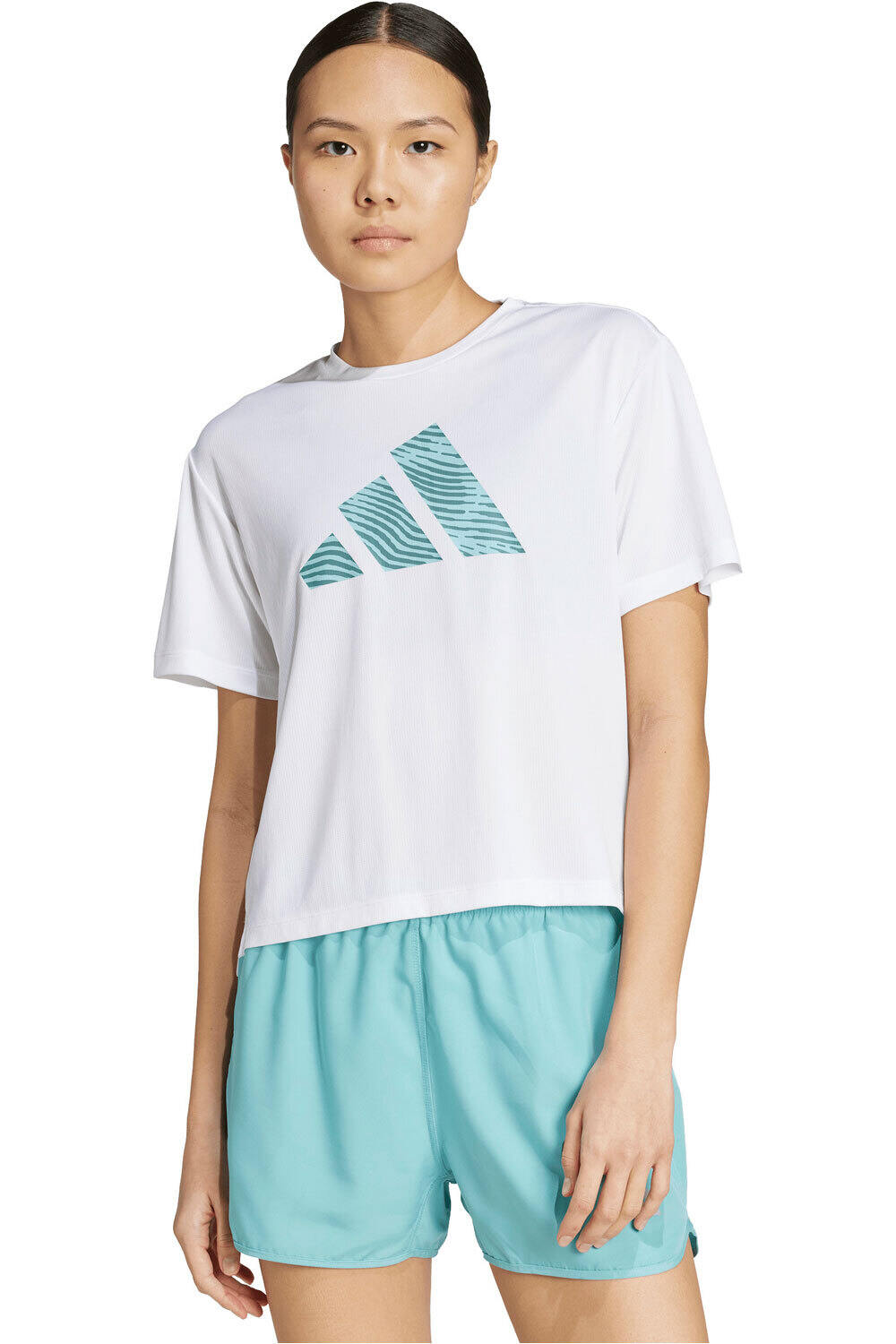Adi365 essentialsnd love camiseta entrenamiento manga corta mujer Blanco (L)