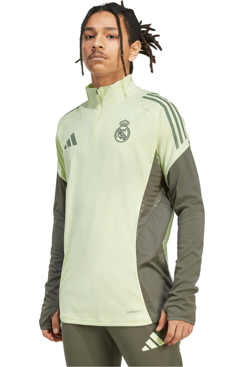 Real madrid 25/26 entrenamiento sudadera entrenamiento fĂștbol Verde (XL)