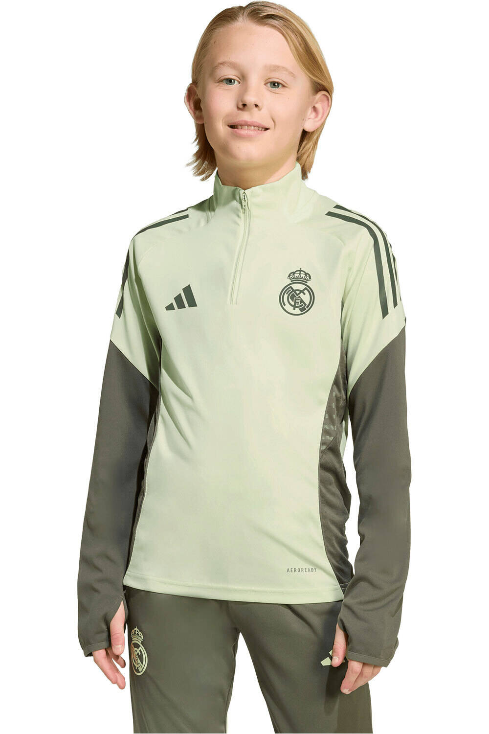 Adidas real madrid 25/26 entrenamiento sudadera entrenamiento fútbol niño