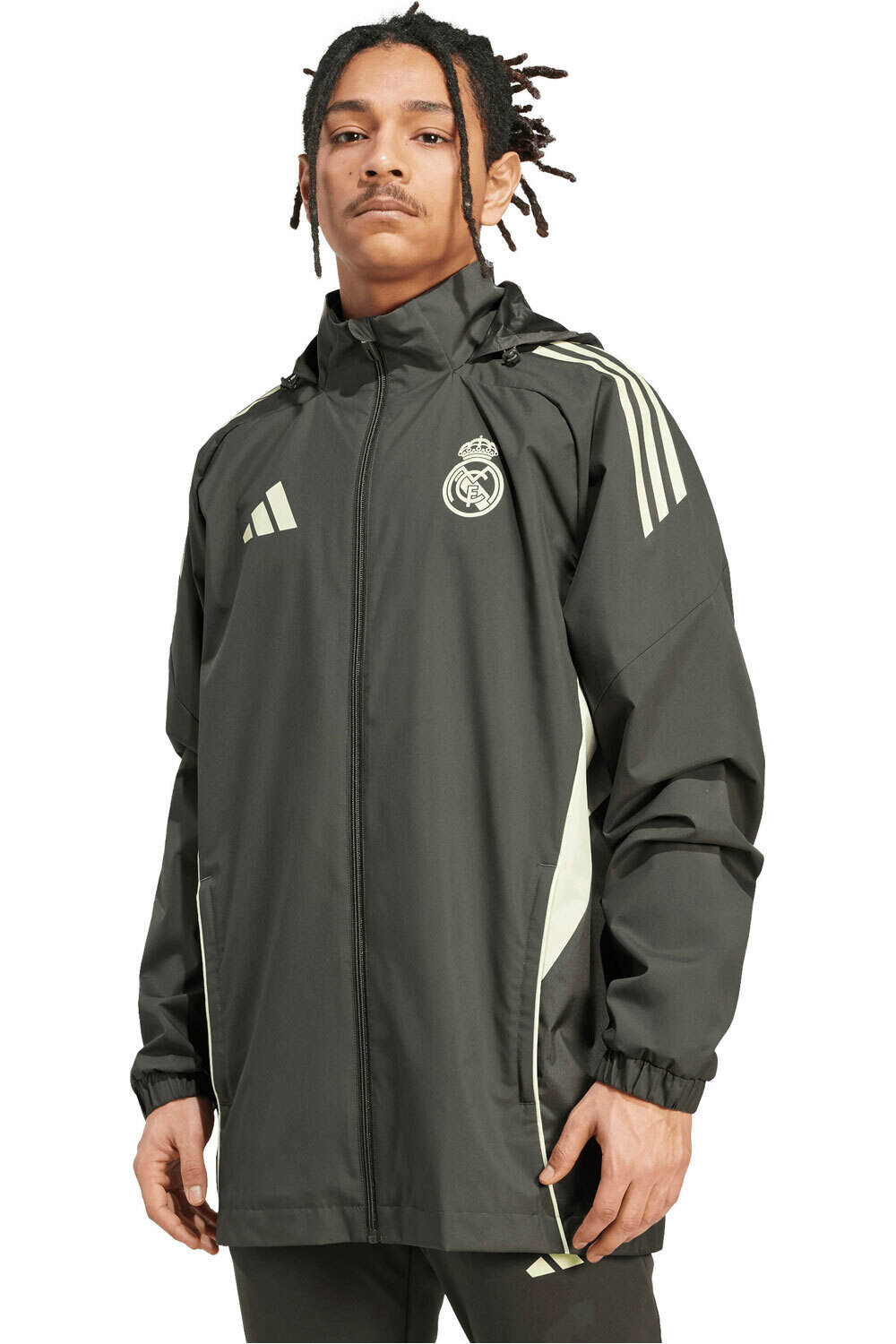 Real madrid 25/26 entrenamiento all weather chubasqueros y chaquetones entrenamiento fútbol Gris (S)