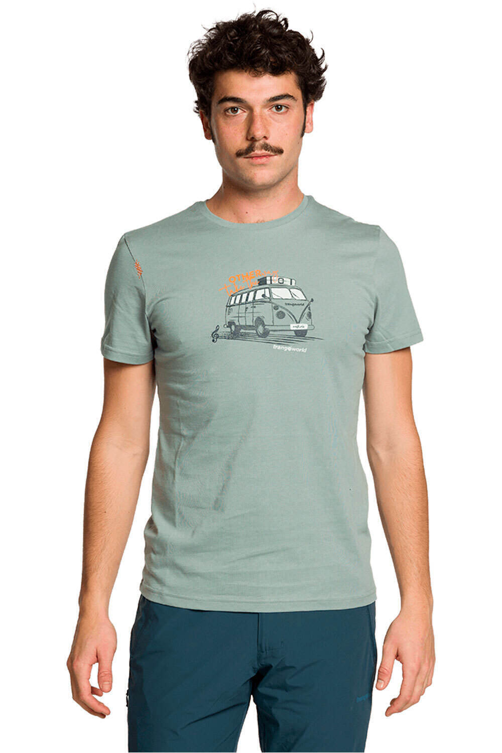 Moonlight camiseta montaña manga corta hombre Gris (XL)