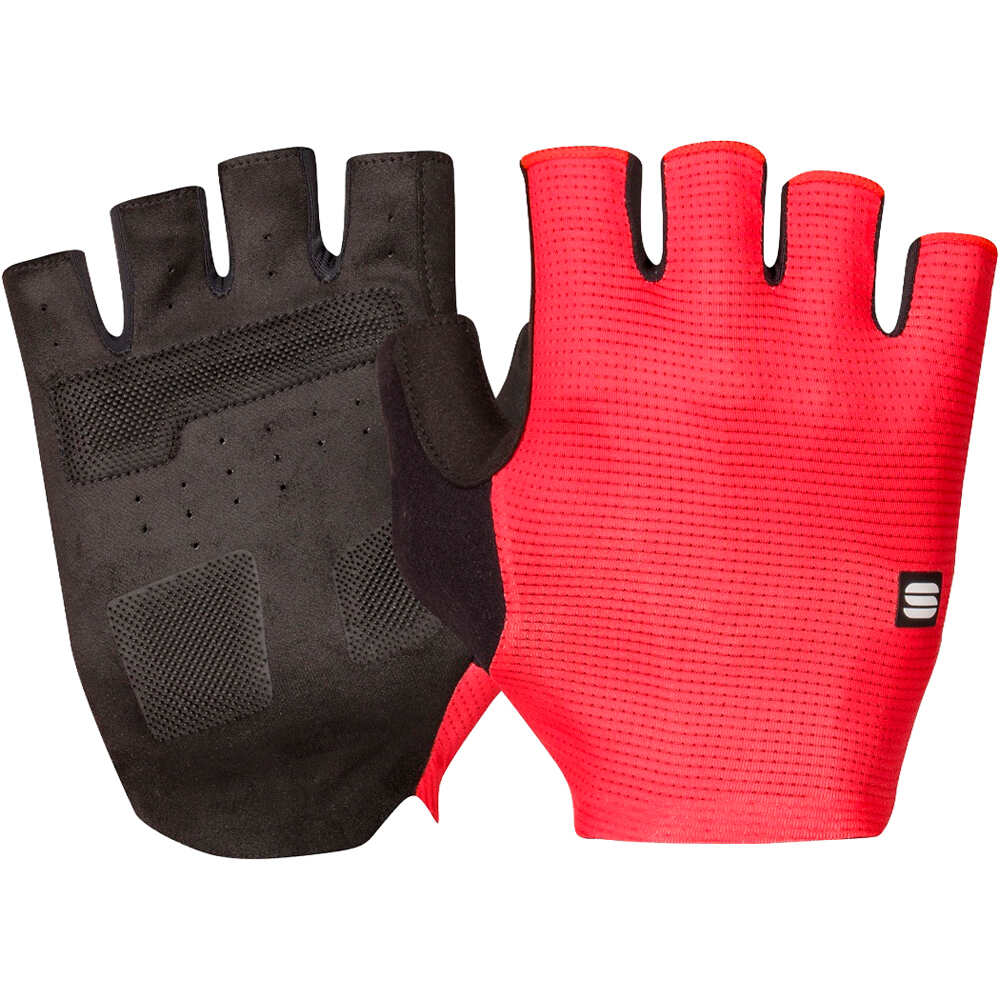 Pro guantes cortos ciclismo Rojo (M)