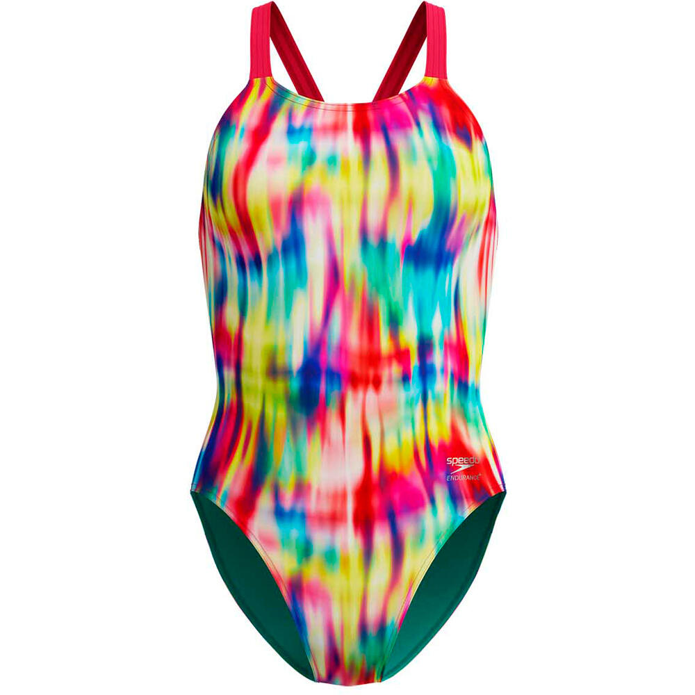 Fl printed leaderback bañador natación mujer Rojo (32)