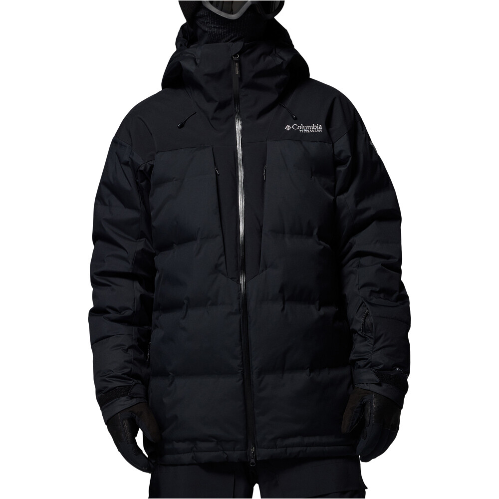 Glacier ridge down chaqueta esquí hombre Negro (XL)