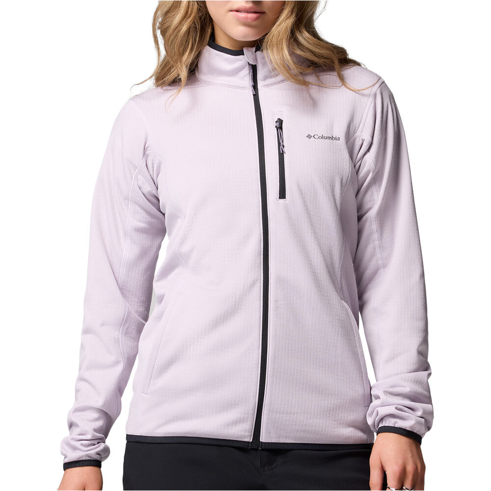 Essential hike grid forro polar mujer Morado