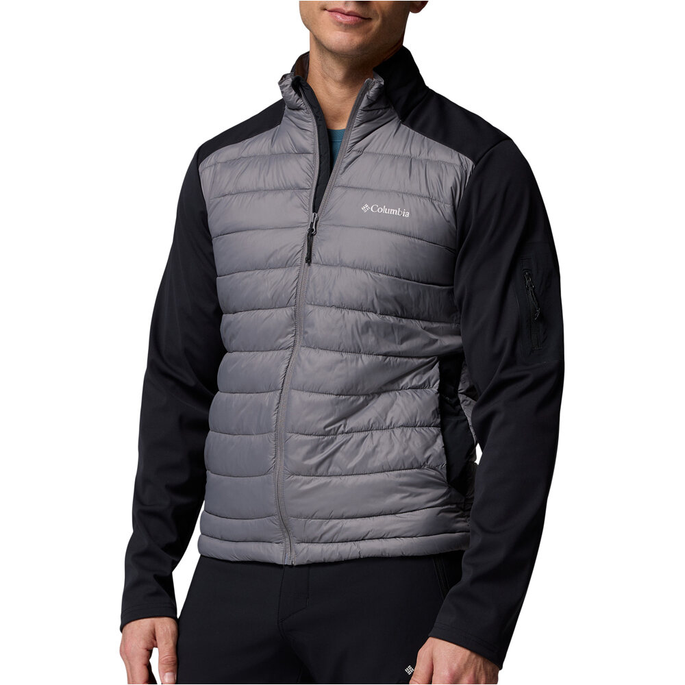 Tech hybrid softshell chaqueta softshell hombre Gris (L)