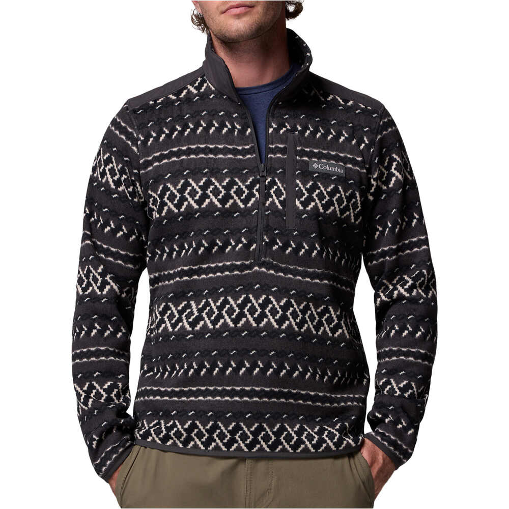 Sweater weather printed ii forro polar hombre Negro (M)