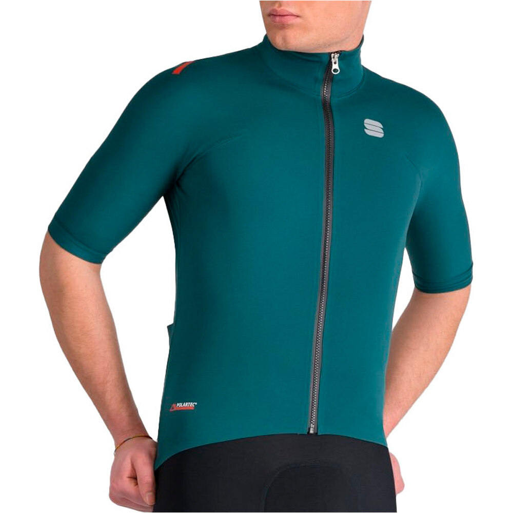 Fiandre pro 2 maillot manga corta hombre Verde (L)